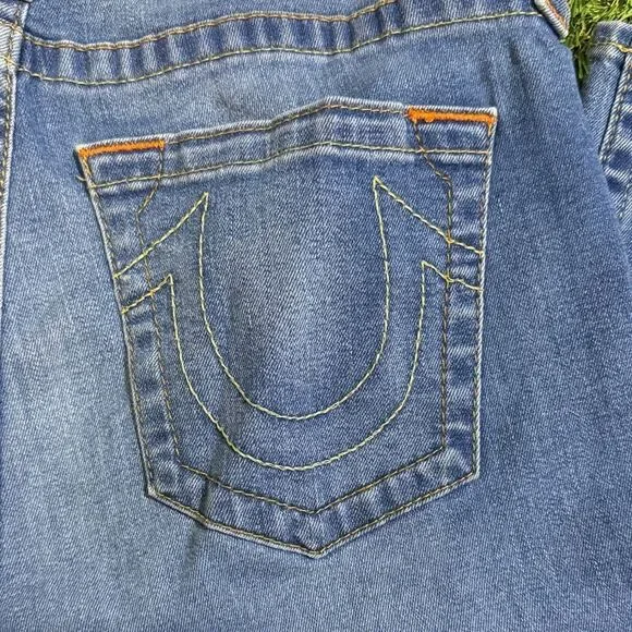 Vintage True Religion Women's Blue Skinny Jeans 00s Y2k - Picture 7 of 7
